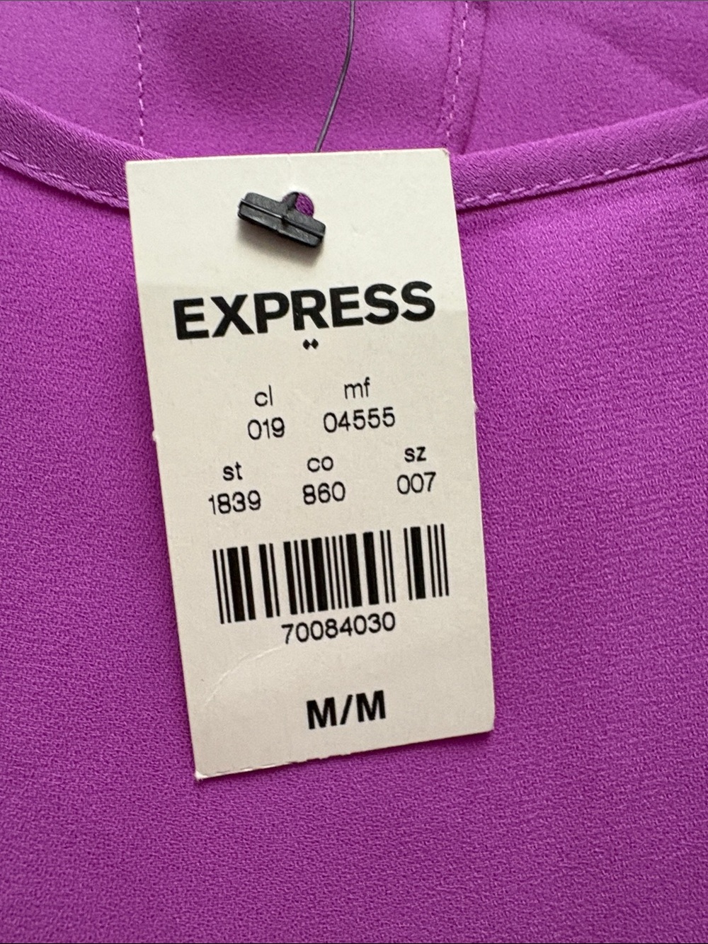 NWT Express Purple Twist Knot Open Back Sleeveless Blouse Top Medium - Picture 2 of 5